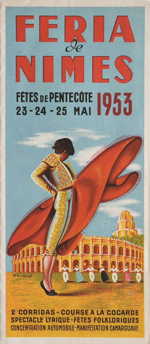 Affiche Feria De Nmes 1953