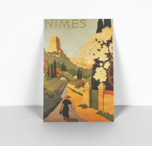 Carte postale Nîmes rétro