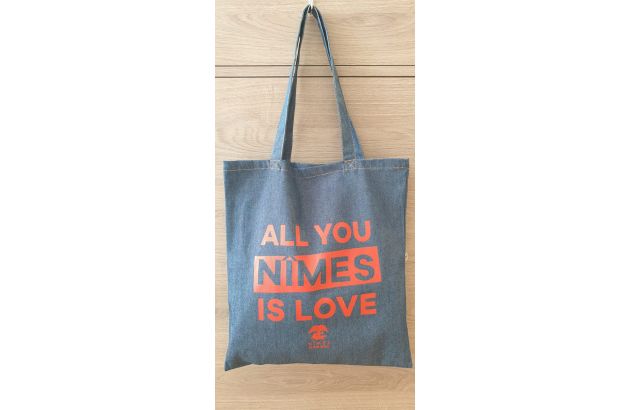 Tote bag Denim All you Nîmes is love