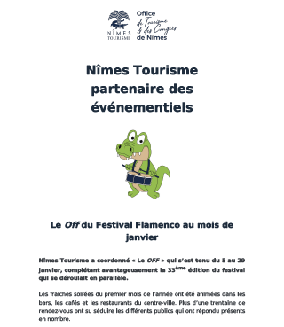 Nîmes Tourisme partenaire des événementiels